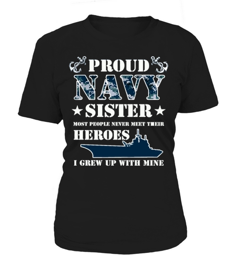 Proud Navy Sister T-Shirt memorial day tshirt Women's T-Shirt