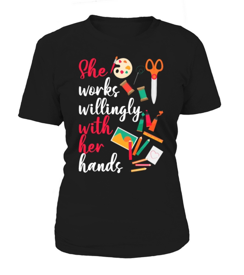 She Works Willingly With Her Hands Scrapbooking Women's T-Shirt