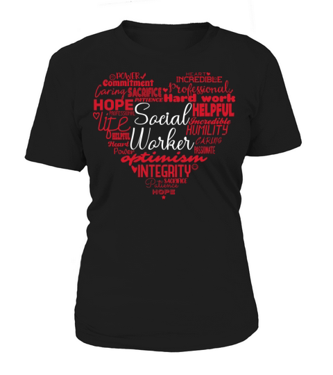 Social Worker Tag Cloud Social Work Caseworker Women's T-Shirt