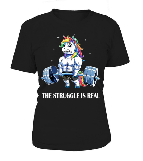 The Struggle Is Real Unicorn For Sport Lovers Gymer - Ladies Flowy Tank Women's T-Shirt