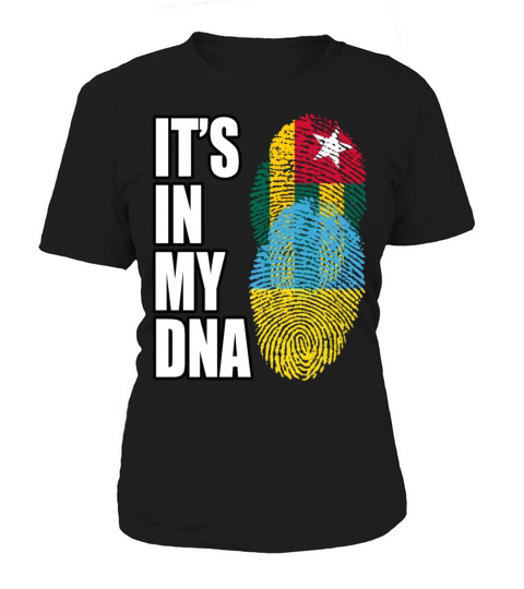 Togolese And Ukrainian Mix Heritage DNA Flag Women's T-Shirt