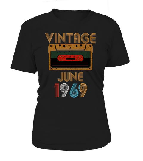Vintage Birthday Cassette Tape June 1969 51st Women's T-Shirt