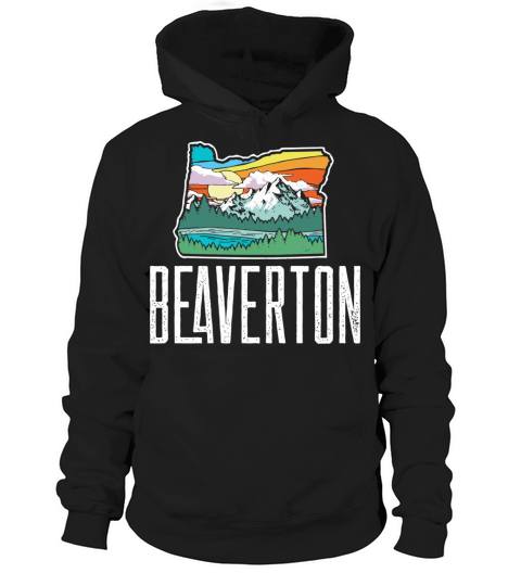 Beaverton Vintage Oregon Nature Outdoors Retro Gra Hoodie Unisex