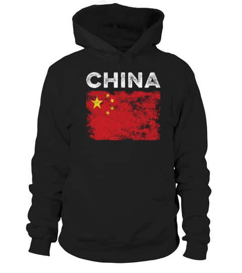 China Flag Distressed - Chinese Flag Hoodie Unisex