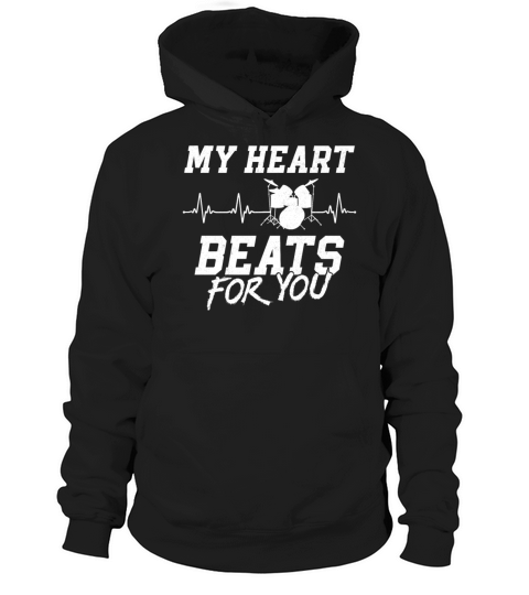 Drummer Drum Set Vintage Heart My Hoodie Unisex