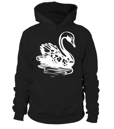 Elegant Vintage Swan On The Water Hoodie Unisex