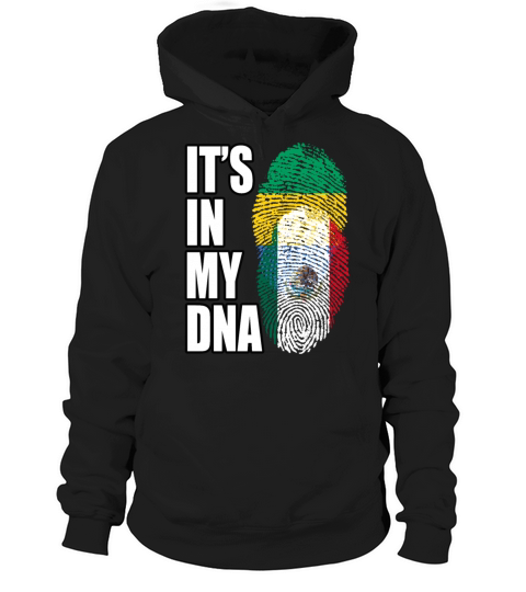 Gambian And Mexican Mix Heritage DNA Flag Hoodie Unisex