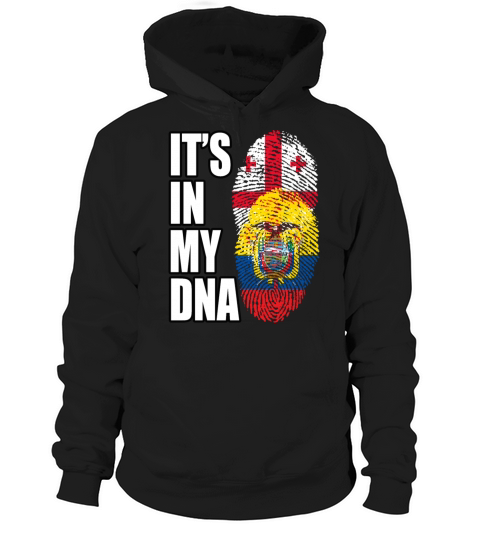 Georgian And Ecuadorian Mix Heritage DNA Flag Hoodie Unisex