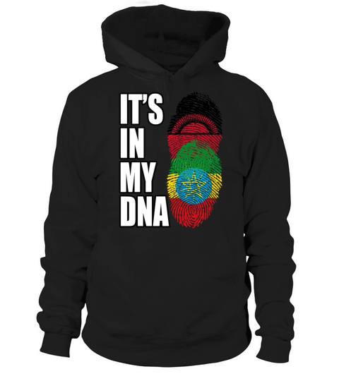 Malawian And Ethiopian Mix Heritage DNA Flag Hoodie Unisex