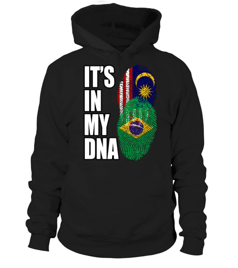 Malaysian And Brazilian Mix Heritage DNA Flag Hoodie Unisex
