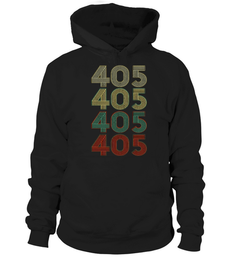 Retro America State Flag Area Code Oklahoma Hoodie Unisex