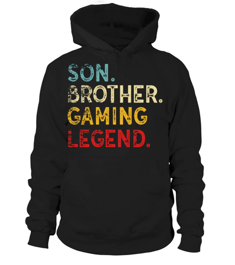 Son Brother Gaming Legend Retro Vintage Funny Vide Hoodie Unisex