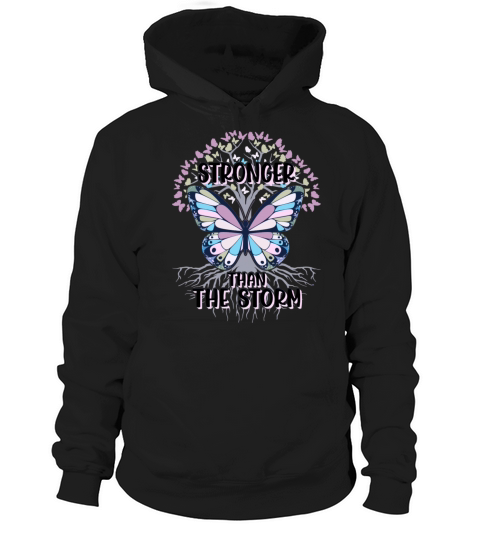Stronger Than the Storm Motivational Quote Gift Hoodie Unisex