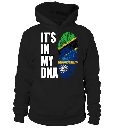 Tanzanian And Nauruan Vintage Heritage DNA Flag Hoodie Unisex