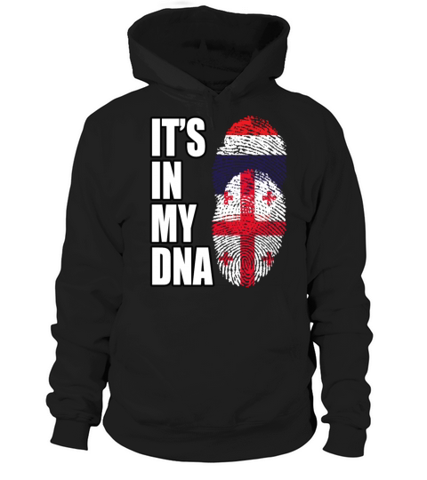 Thai And Georgian Vintage Heritage DNA Flag Hoodie Unisex