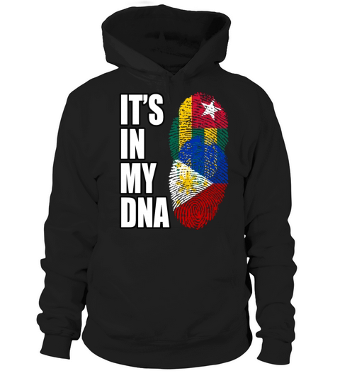 Togolese And Filipino Mix Heritage DNA Flag Hoodie Unisex