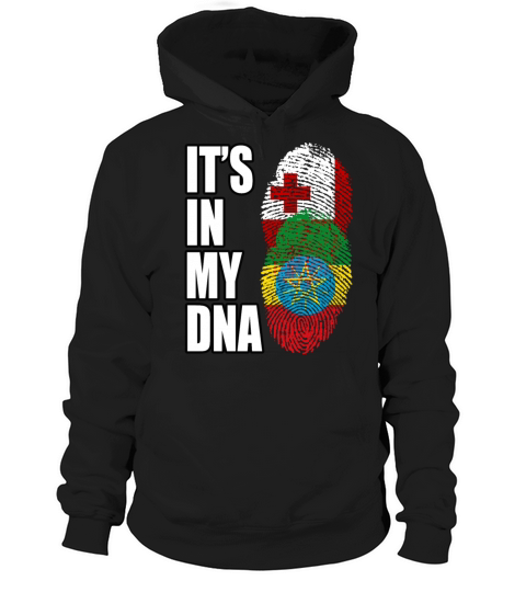 Tongan And Ethiopian Mix Heritage DNA Flag Hoodie Unisex