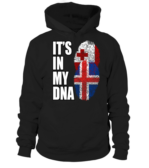 Tongan And Icelandic Mix Heritage DNA Flag Hoodie Unisex