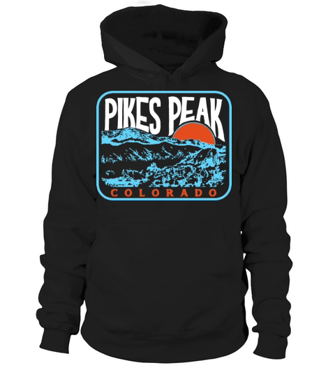 Vintage Pikes Peak Colorado Retro Style Mountains Hoodie Unisex