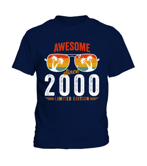 Awesome Since 2000 Birthday Retro Vintage 22 23 Ye Kids T-Shirt