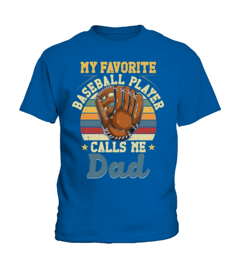 Baseball Fan Dad Father Vintage Kids T-Shirt