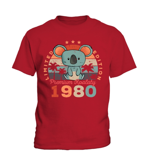 Birth Year 1980 Birthday Gift Koala Bear Koalas Kids T-Shirt