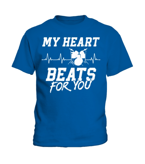 Drummer Drum Set Vintage Heart My Kids T-Shirt