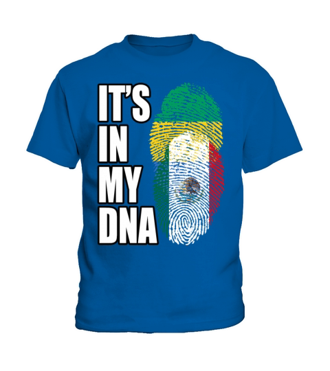 Gambian And Mexican Mix Heritage DNA Flag Kids T-Shirt