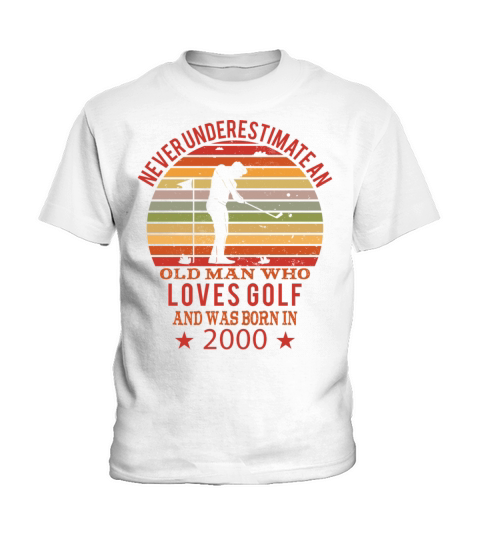 Golfing Golfplayers Vintage 2000 Birthday Kids T-Shirt