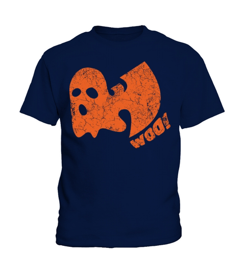 halloween ghost woo wutang orange Kids T-Shirt