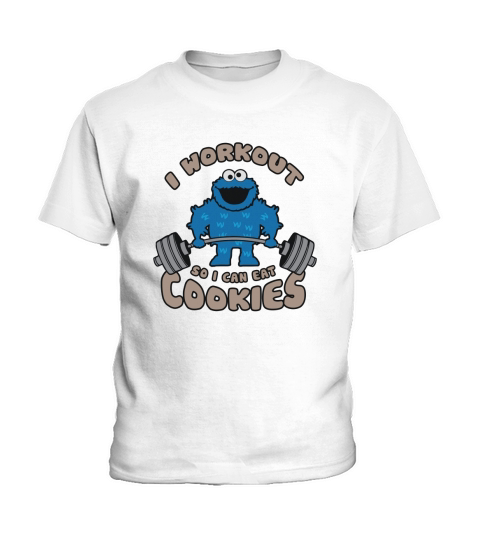 I Workout So I Can Eat Cookies (Cookie Monster) T-Shirt Kids T-Shirt