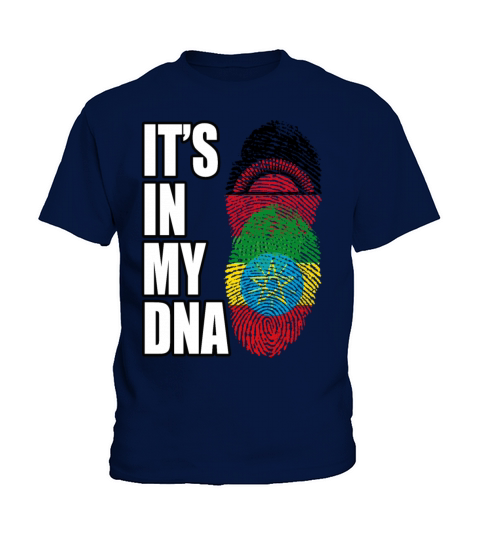 Malawian And Ethiopian Mix Heritage DNA Flag Kids T-Shirt