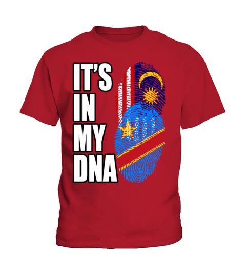 Malaysian And Congolese Mix Heritage DNA Flag Kids T-Shirt
