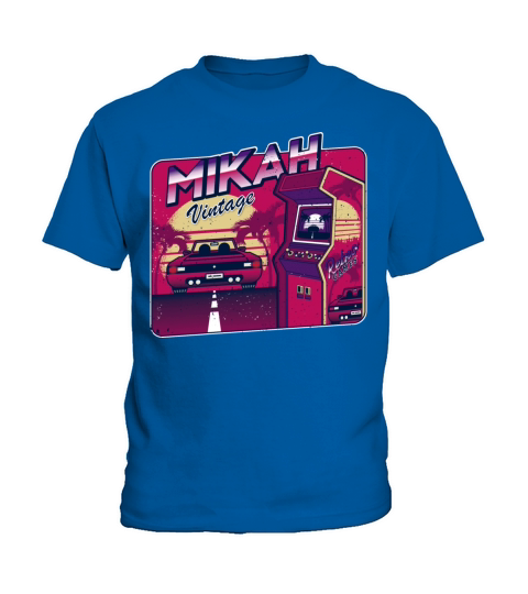 Mikah - Personalized Vintage Gamer 80s 90s Kids T-Shirt