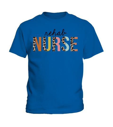 Rehab Nurse Leopard Print Registered RN Nursing Kids T-Shirt
