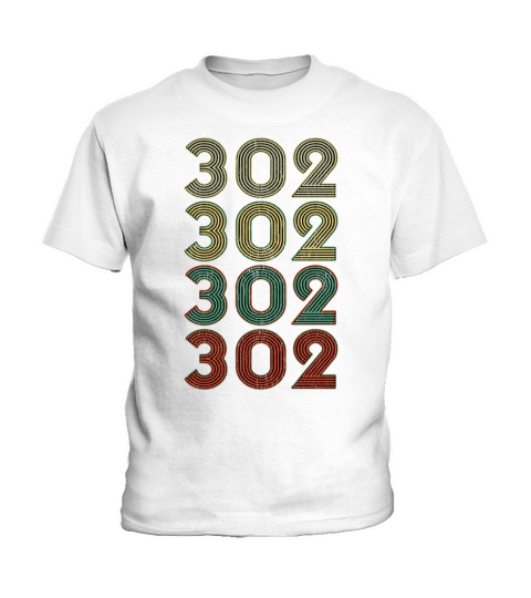 Retro America State Flag Area Code Delaware Kids T-Shirt