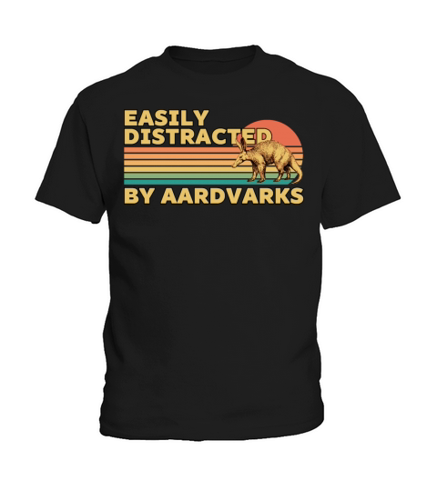 Retro Vintage Easily distracted by Aardvarks Kids T-Shirt