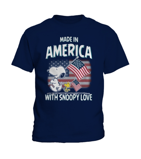 snoopy america Kids T-Shirt