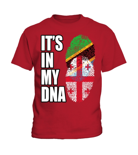 Tanzanian And Georgian Vintage Heritage DNA Flag Kids T-Shirt