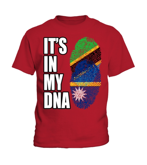 Tanzanian And Nauruan Vintage Heritage DNA Flag Kids T-Shirt