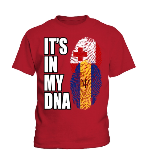 Tongan And Barbadian Mix Heritage DNA Flag Kids T-Shirt