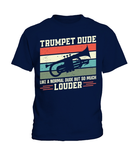 Trumpet Player Vintage Retro Kids T-Shirt