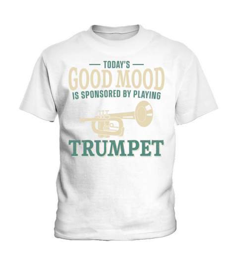 Trumpet Player Vintage Todays Kids T-Shirt