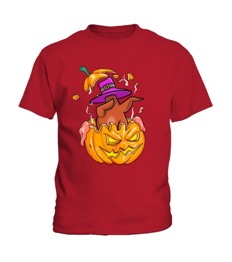 Turkey Dabbing Halloween T-Shirt Pumpkin Dab Gift Kids T-Shirt