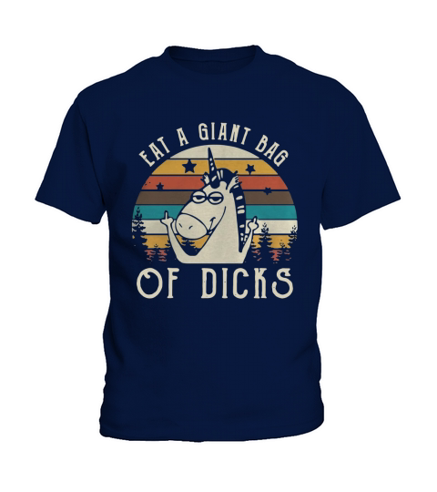Unicorn Eat a giant bag of dicks vintage Kids T-Shirt
