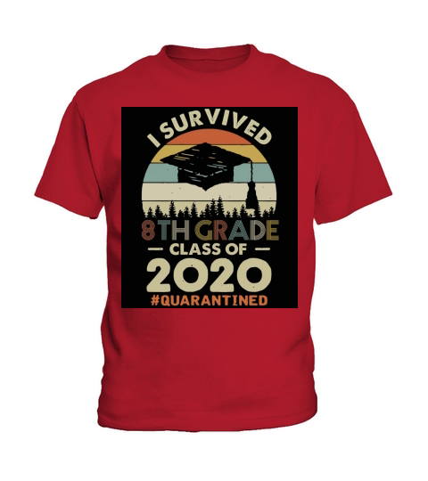 Vintage I Survived 8th Grade Class Of 2020 #Quarantined T-Shirt Kids T-Shirt