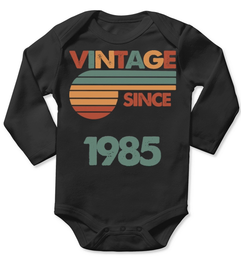 37th Vintage Birthday 1985 Long Sleeve Baby One-Piece
