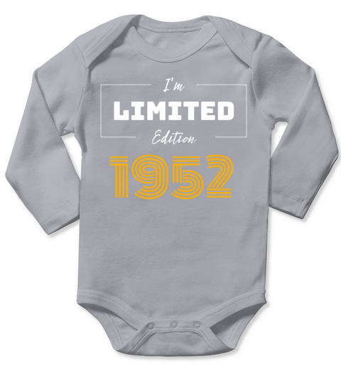 70 Year Old 1952 Limited Edition 70th Birthday Long Sleeve Baby One-Piece