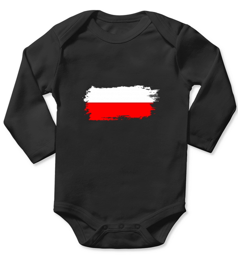 Abstract Flag Of Poland Long Sleeve Baby One-Piece