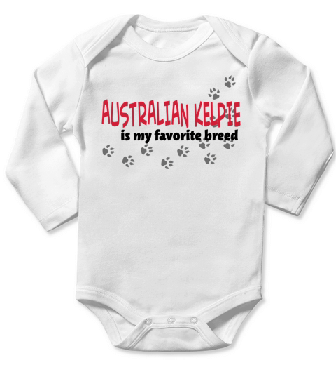 Australian Kelpie is my favorite breed - TeeForAustralianKelpie Long Sleeve Baby One-Piece